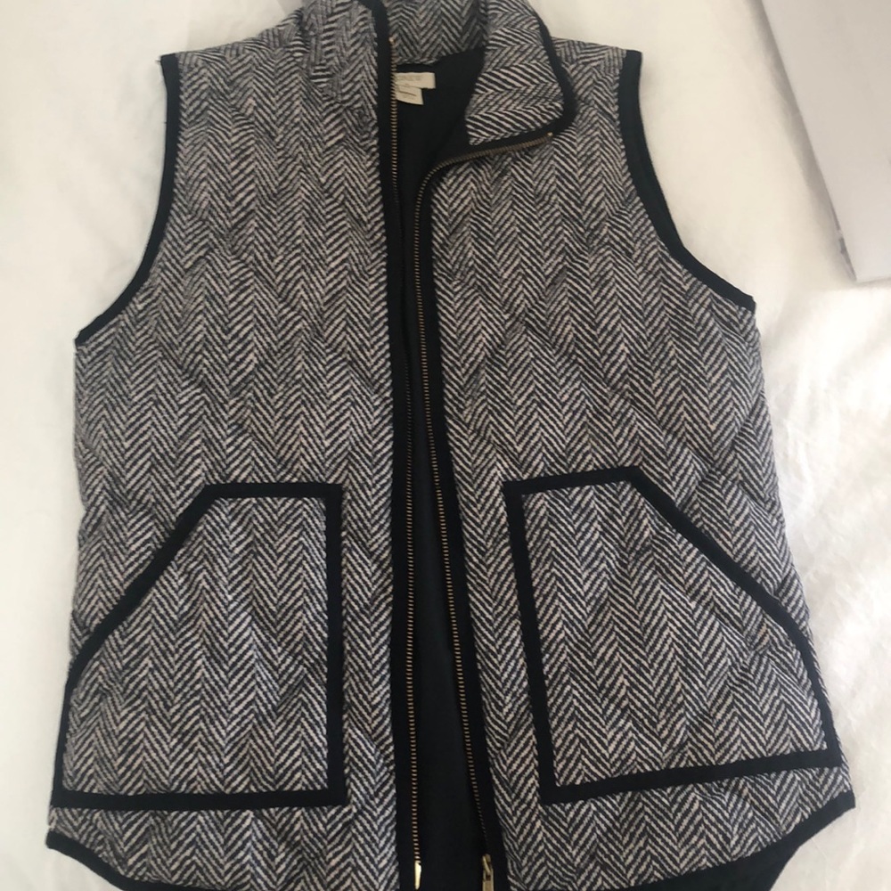 J.Crew Herringbone puffer vest